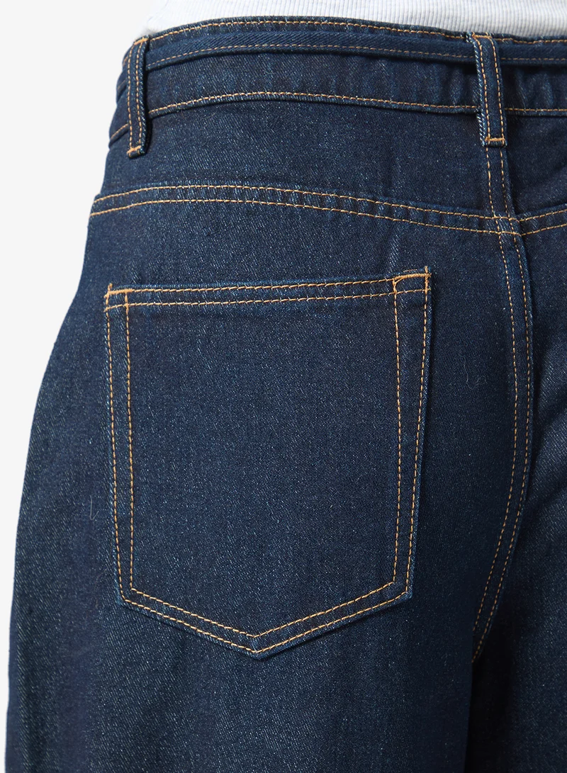 Vero Moda  Mid-Rise Wide Belted Jeans for Women | Best Price UAE