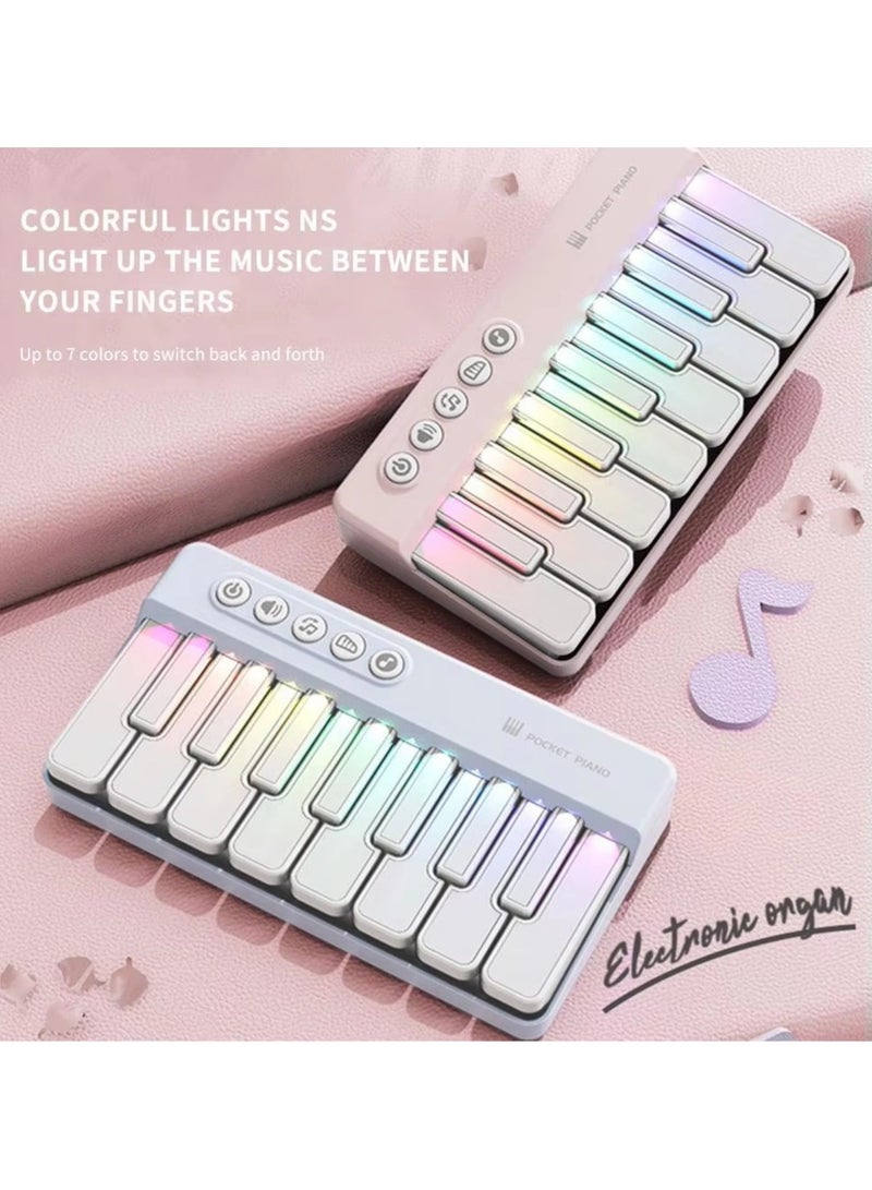 Electronic مفتاح بيانو إلكتروني ملون LED للأطفال على شكل رسوم متحركة ولوحة مفاتيح موسيقى للأطفال آلة موسيقية تعليمية هدية للأطفال - Image 4