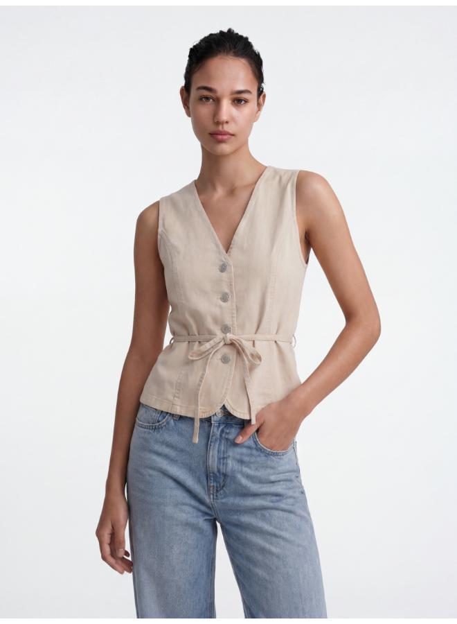 ONLY Sleeveless Belted Waistcoat - Image 1