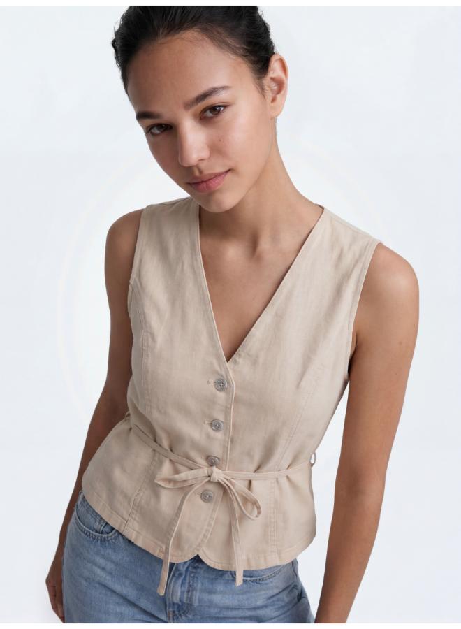 ONLY Sleeveless Belted Waistcoat - Image 3