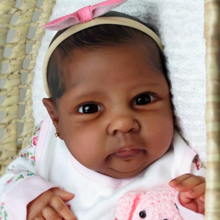 KOKOMANDY 19 inch Reborn Baby Dolls Black Girl African American Silicone Reborn Doll Realistic Newborn Weighted Baby Doll That Look Real Toddler Kids Birthday Gifts Dolls Toys Accessories - Image 4