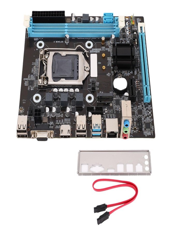 DAUERHAFT PC Motherboard Gaming Motherboard H81 M.2 NVMe NGFF 6Gb/s LGA 1150 Micro ATX High Speed Desktop PC - Image 1