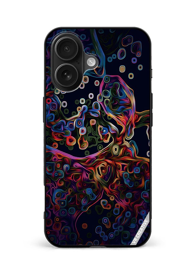 Protective Case Cover For Apple iPhone 16 Plus Abstract Design Multicolour
