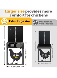 Solar-Powered Automatic Chicken Coop Door with Light Sensor, Timer & Remote Control - Weatherproof Aluminum Poultry Door for Chickens & Ducks - pzsku/Z1BB8C0E2EAD8BF36CA76Z/45/_/1737536191/a30b9838-84c9-4655-90a9-7b399f72ff01