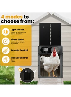 Solar-Powered Automatic Chicken Coop Door with Light Sensor, Timer & Remote Control - Weatherproof Aluminum Poultry Door for Chickens & Ducks - pzsku/Z1BB8C0E2EAD8BF36CA76Z/45/_/1737536222/1b352304-e504-491b-9cd0-be7a01729844