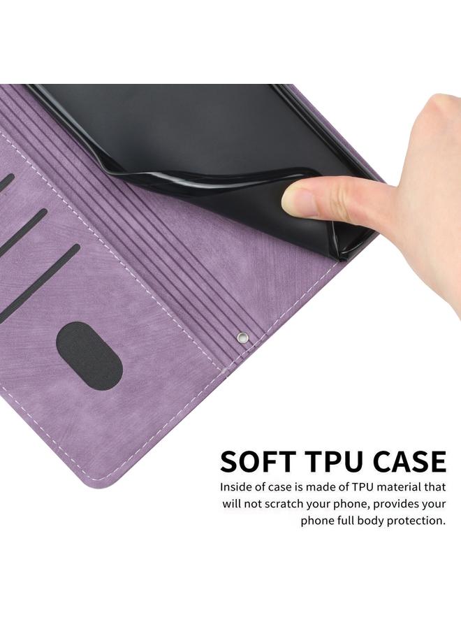 Green Tiger Case For Infinix Hot 40i Skin Feel Stripe Pattern Leather Phone Case with Lanyard - Image 5