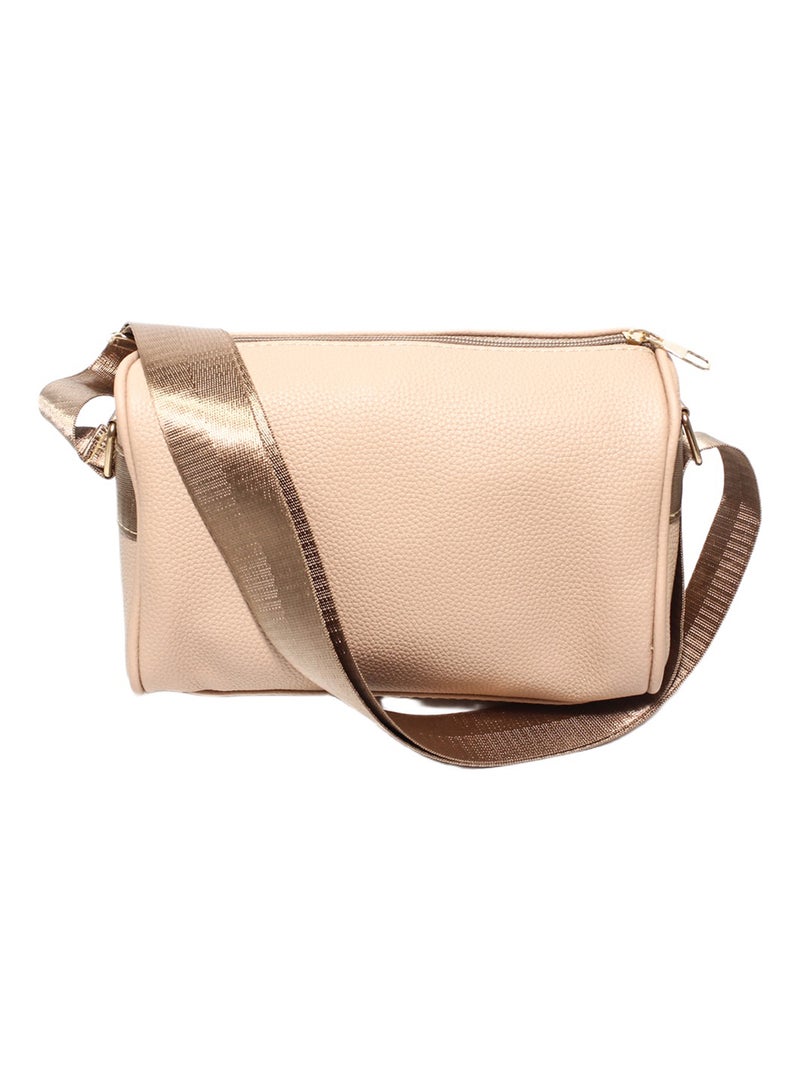 Glitter Women Hand Bag - Beige - Image 3