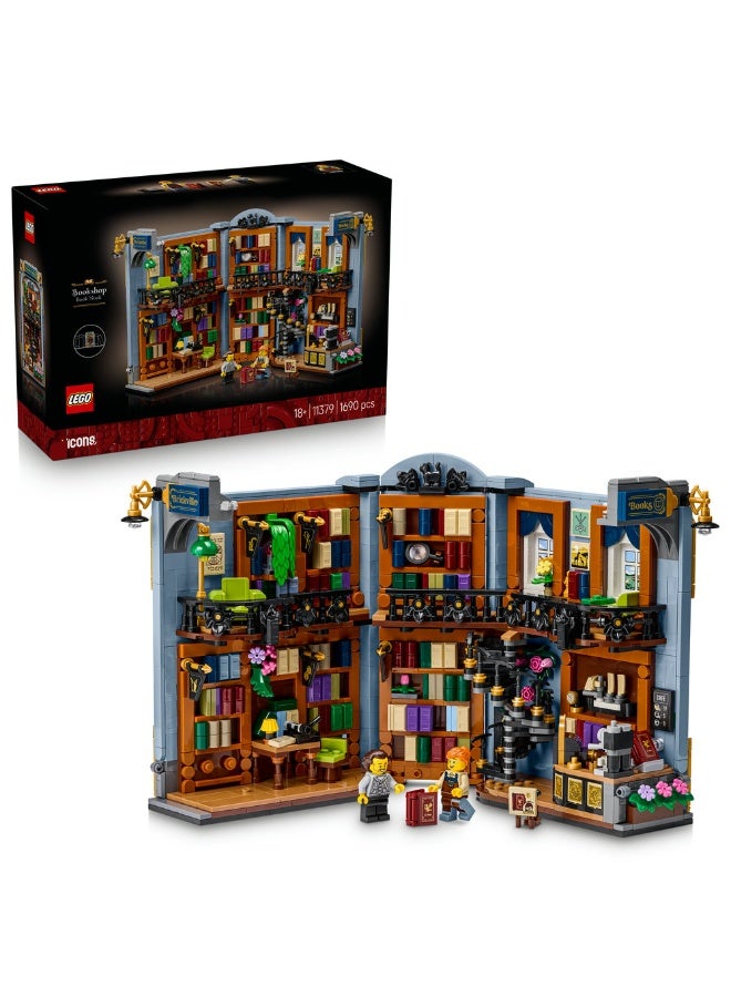 LEGO Icons Bookshop: Book Nook Building Set for Adults 11379 (Age 18+, 1690 Pieces) - Image 1