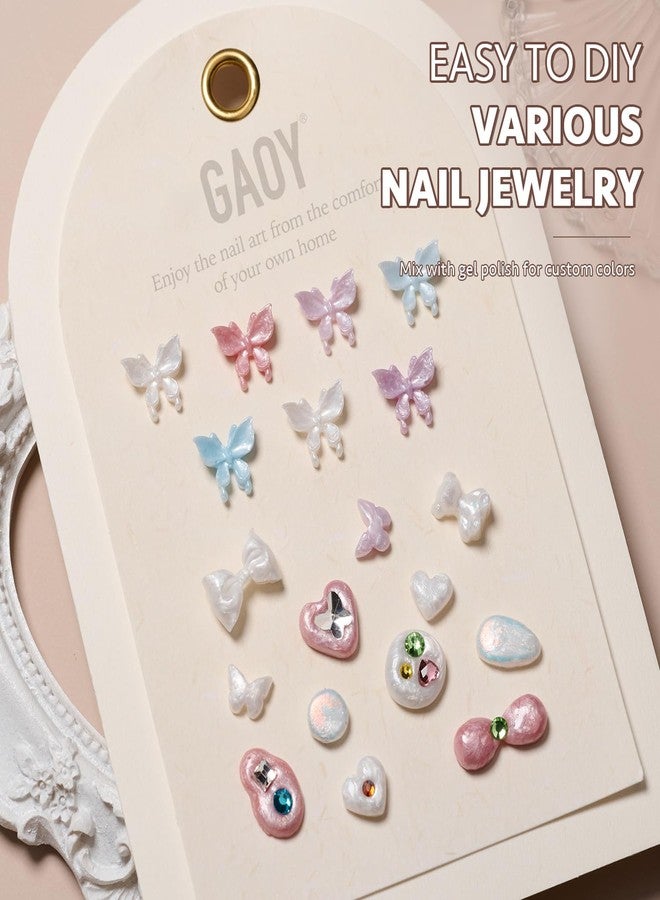 GAOY Pearl 3D Sculpting Gel for Nail Art, 15g Solid Nail Gel Non-Sticky Hard for Carving Molding and Building, Pearlescent White - Image 5