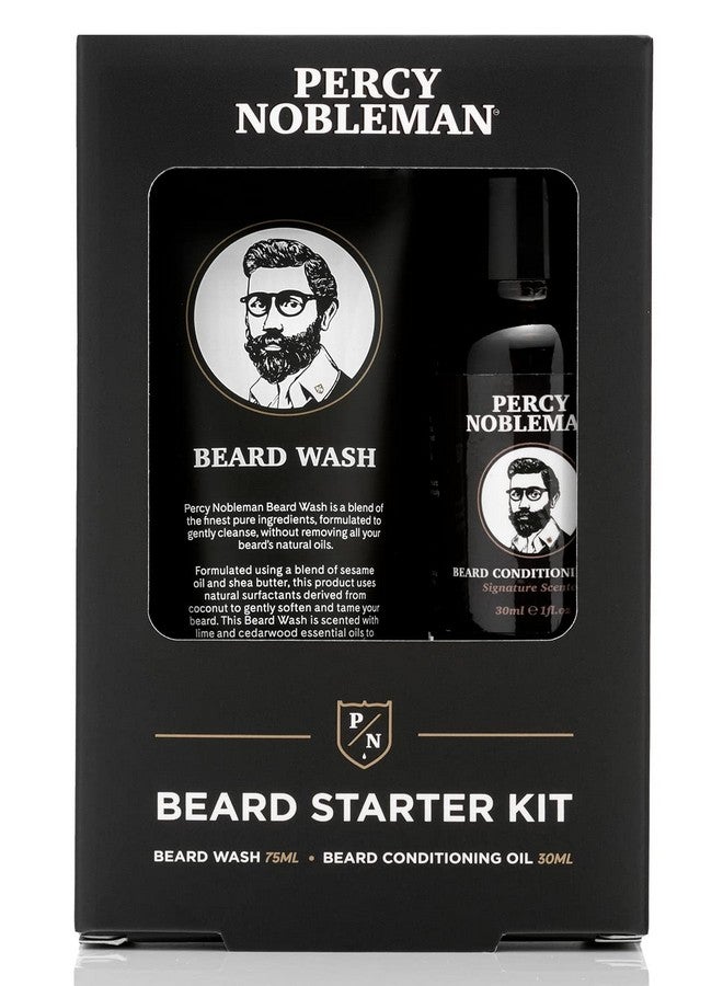 Percy Nobleman Beard Starter Kit, A Beard Grooming Kit Containing Beard Oil And Wash, 30Ml / 75Ml - Image 1