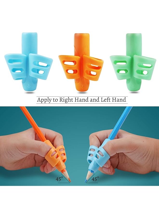 erorex - Pencil Grips Pencil Grips For Kids Handwriting Children Pen Writing Aid Grip Set Posture Correction Tool For Kids Preschoolers Children Hollow Ventilation Design 3 Pack - Image 1