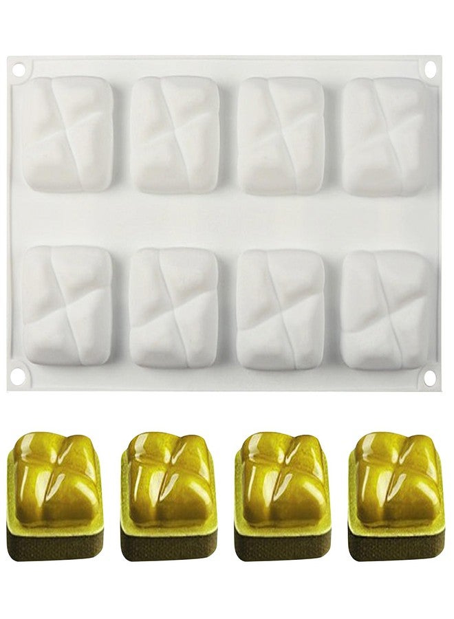 Vrthske Silicone Stone Shaped Molds, 8-Cavity Stone Chocolate Molds for Candy, Jelly, Cookie, Ice Cube, Cake and Cupcake Decoration, 11.61 x 6.77 x 0.98 inches - Image 1