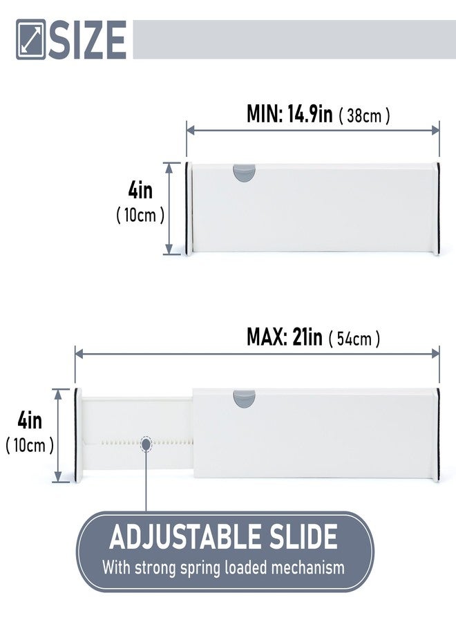 Flamorrow Refrigerator Dividers Organizer, 5" High Adjustable Drawer Divider, Expandable Separators Tidy Organizer from 14.9-21" for Home, Kitchen, Fridge, Office Supplies, Storage - Image 2