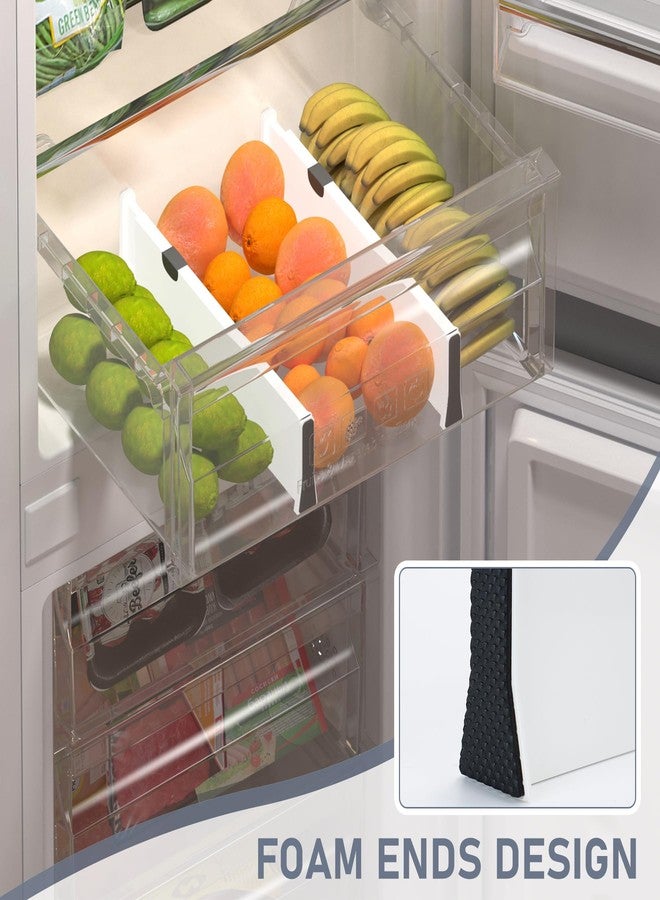 Flamorrow Refrigerator Dividers Organizer, 5" High Adjustable Drawer Divider, Expandable Separators Tidy Organizer from 14.9-21" for Home, Kitchen, Fridge, Office Supplies, Storage - Image 4