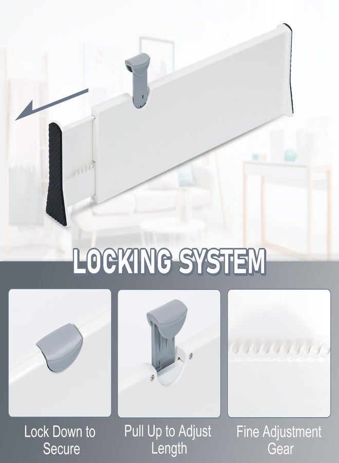 Flamorrow Refrigerator Dividers Organizer, 5" High Adjustable Drawer Divider, Expandable Separators Tidy Organizer from 14.9-21" for Home, Kitchen, Fridge, Office Supplies, Storage - Image 3