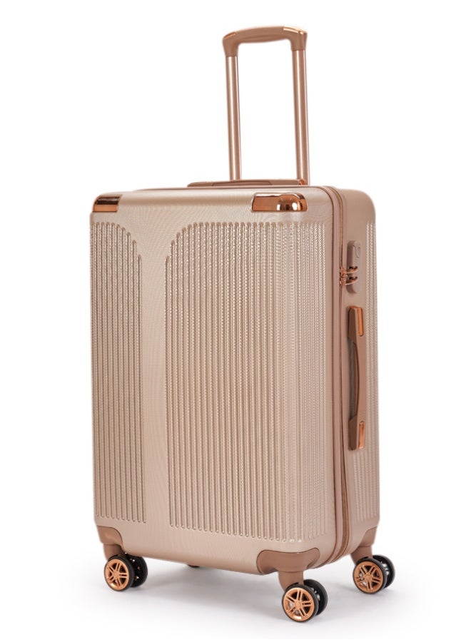 ليمرا طقم شنط سفر مكون من 4 حقائب أمتعة بتصميم فاخر خفيفة الوزن و متعددة الاحجام بمقاسات 28-24-20-12 بوصة لون ذهبي - Image 3