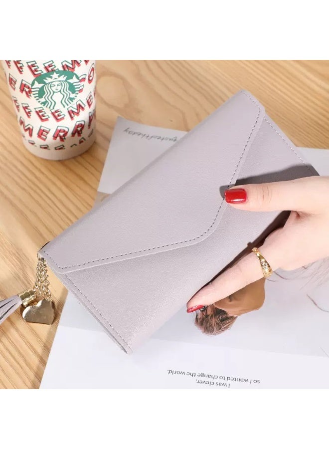 Women Wallet Card Holder Purse Zipper Buckle Elegant Clutch Wallet Ladies Purse - Image 1