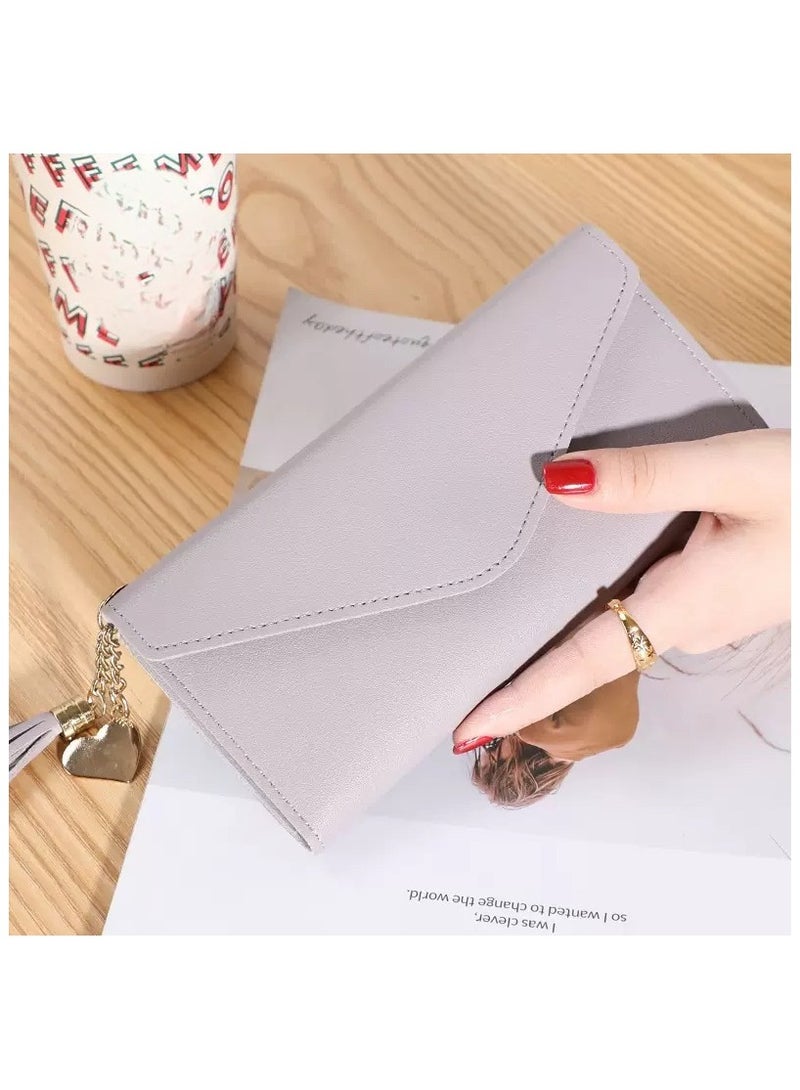 Women Wallet Card Holder Purse Zipper Buckle Elegant Clutch Wallet Ladies Purse - Image 2