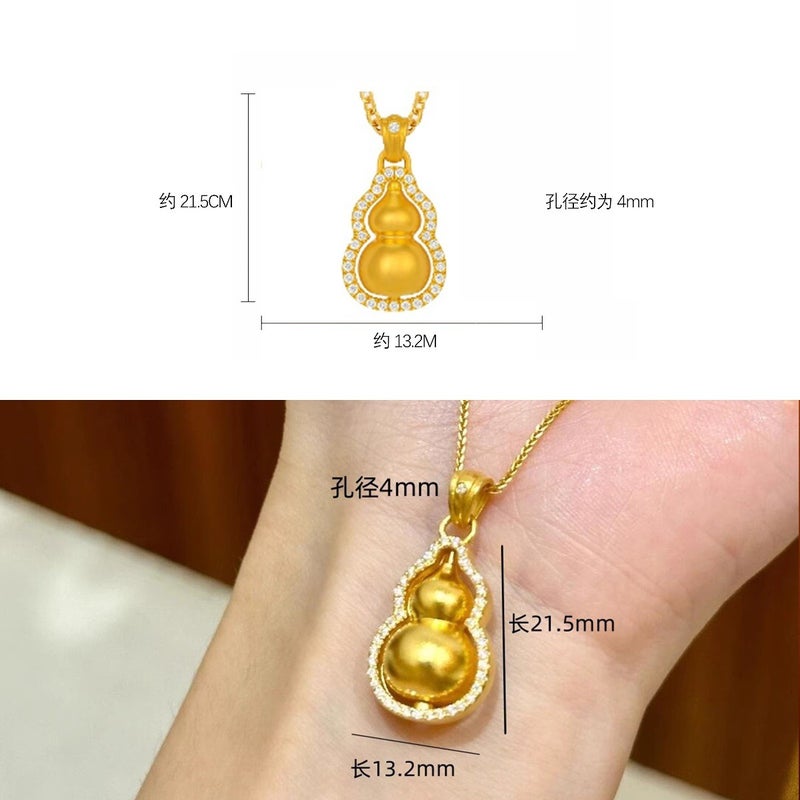 Ancient Style Gold-Plated Vajra Pendant Necklace, Cross Pisces Gourd Pixiu Charm, Unisex Chain