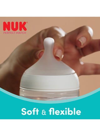 Perfect Match Baby Feeding Bottle | 3+ Months, Temperature Control, Anti-Colic Valve And Bpa Free | M-Silicone Teat, Rainbow-260Ml - view 3
