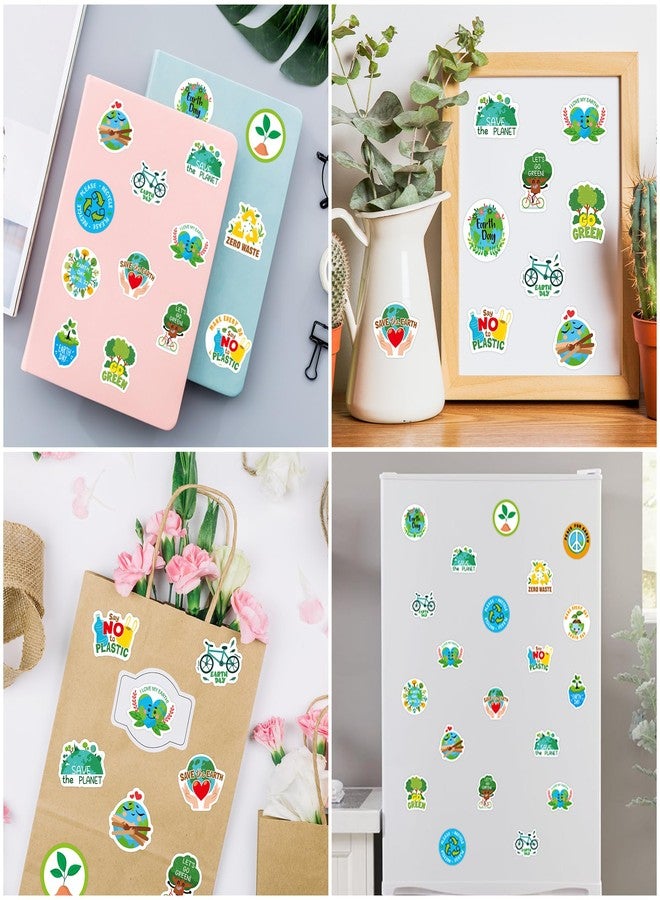 BeYumi Earth Day Roll Stickers - 1000Pcs Earth Day Stickers in 2 Rolls Waterproof Vinyl Save The Earth Decals for Cars Phone Laptop Bottle Notebook Luggage Computer Classroom Decor for Kids Students - Image 5