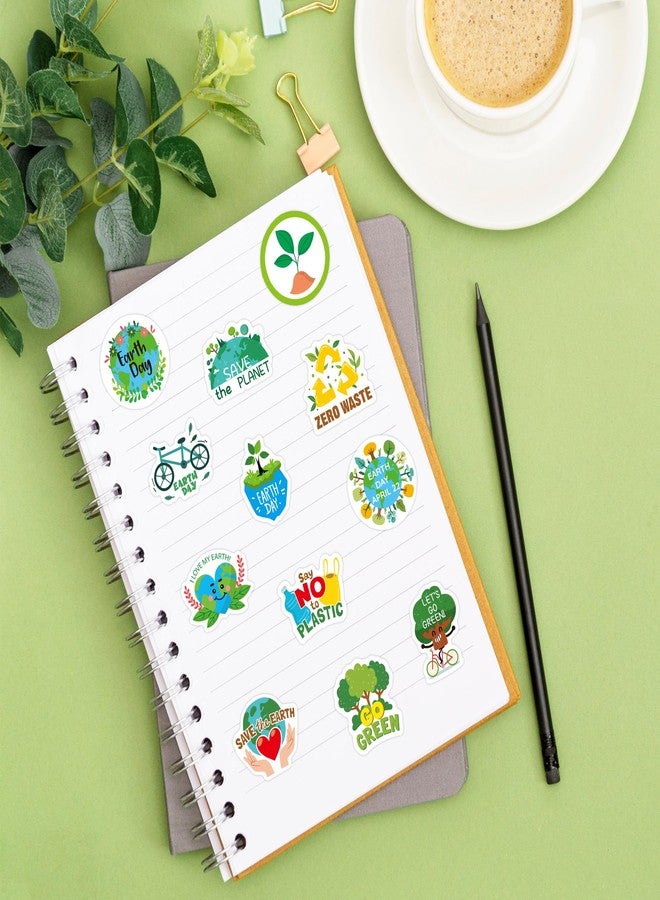 BeYumi Earth Day Roll Stickers - 1000Pcs Earth Day Stickers in 2 Rolls Waterproof Vinyl Save The Earth Decals for Cars Phone Laptop Bottle Notebook Luggage Computer Classroom Decor for Kids Students - Image 4