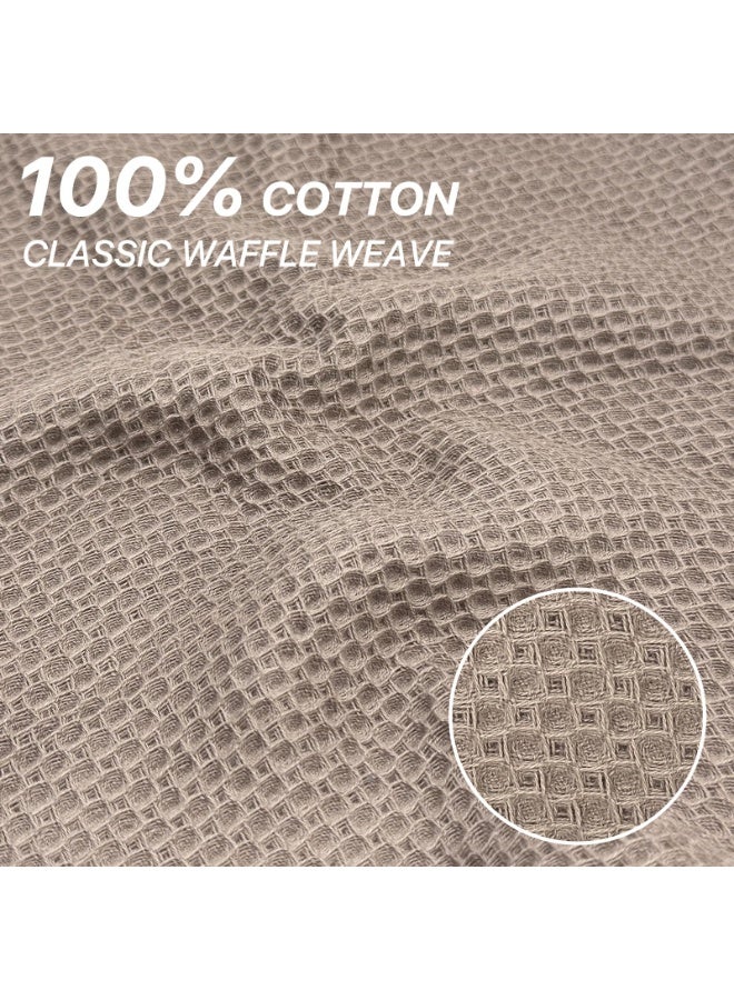 100% Cotton Waffle Weave Kitchen Dish Cloths, 30x30 cm, 6-Pack, Ultra Soft Absorbent Quick Dry Dish Towels, Mixed Colours - Image 2
