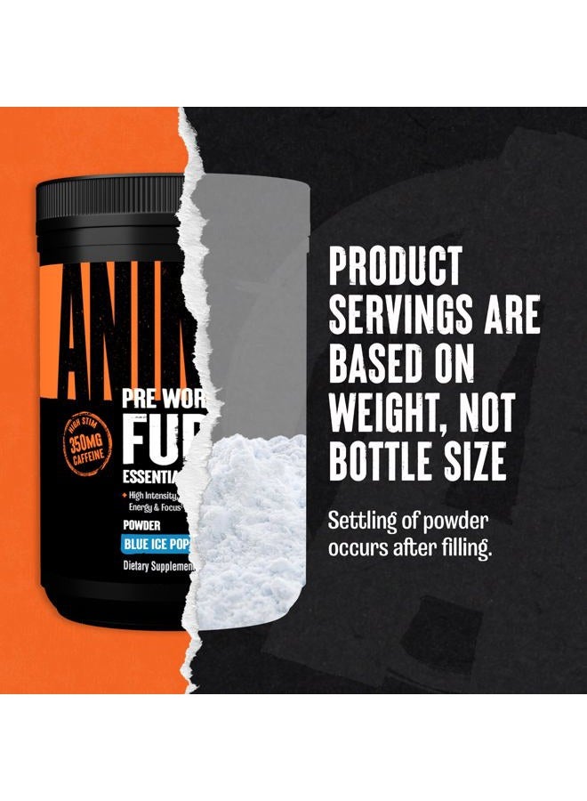 ANIMAL Fury Pre Workout Powder - Energy and Focus Supplement with 5g BCAA, 350mg Caffeine Nitric Oxide Booster with Beta-Alanine, Preworkout for Men and Women, Blue Ice Pop Flavor, 30 Servings - Image 2