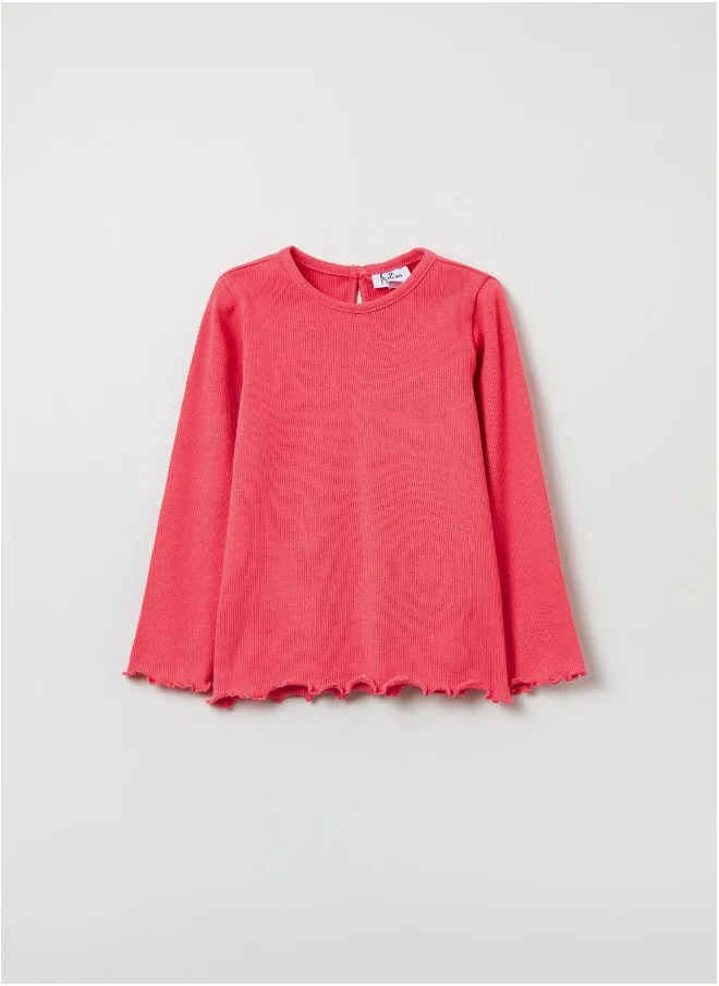 Ovs T-shirt with long ribbed sleeves