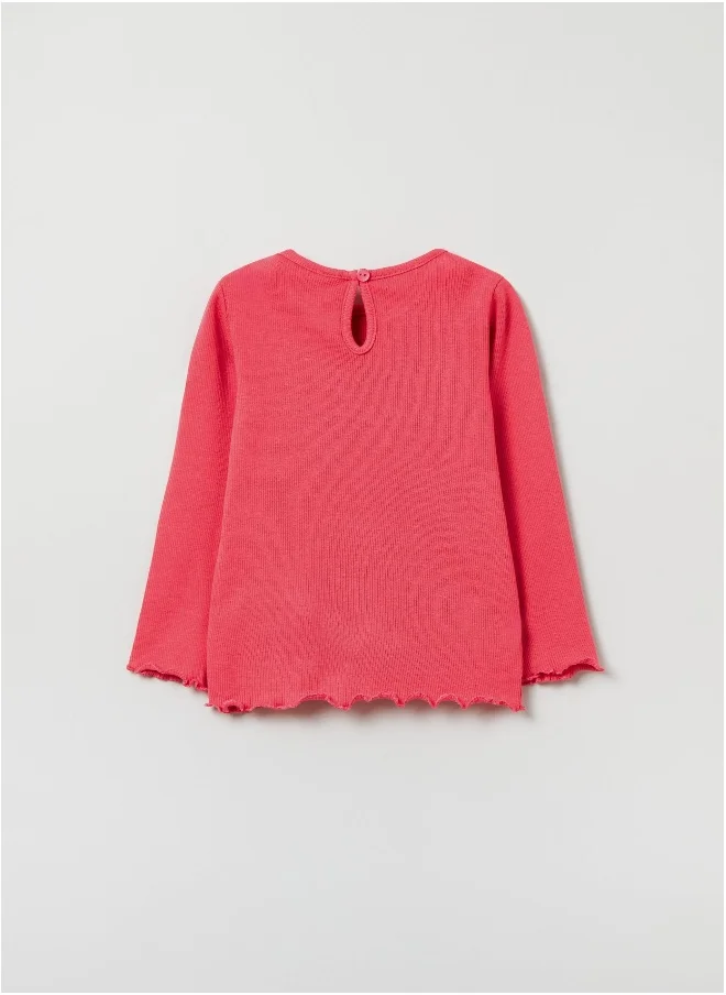 Ovs T-shirt with long ribbed sleeves