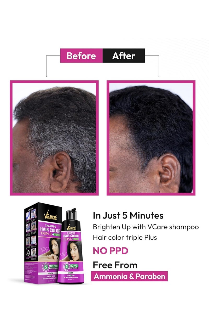 في كير شامبو لون الشعر من في كير، 180 مل، قطعتين باللون الأسود - Image 4