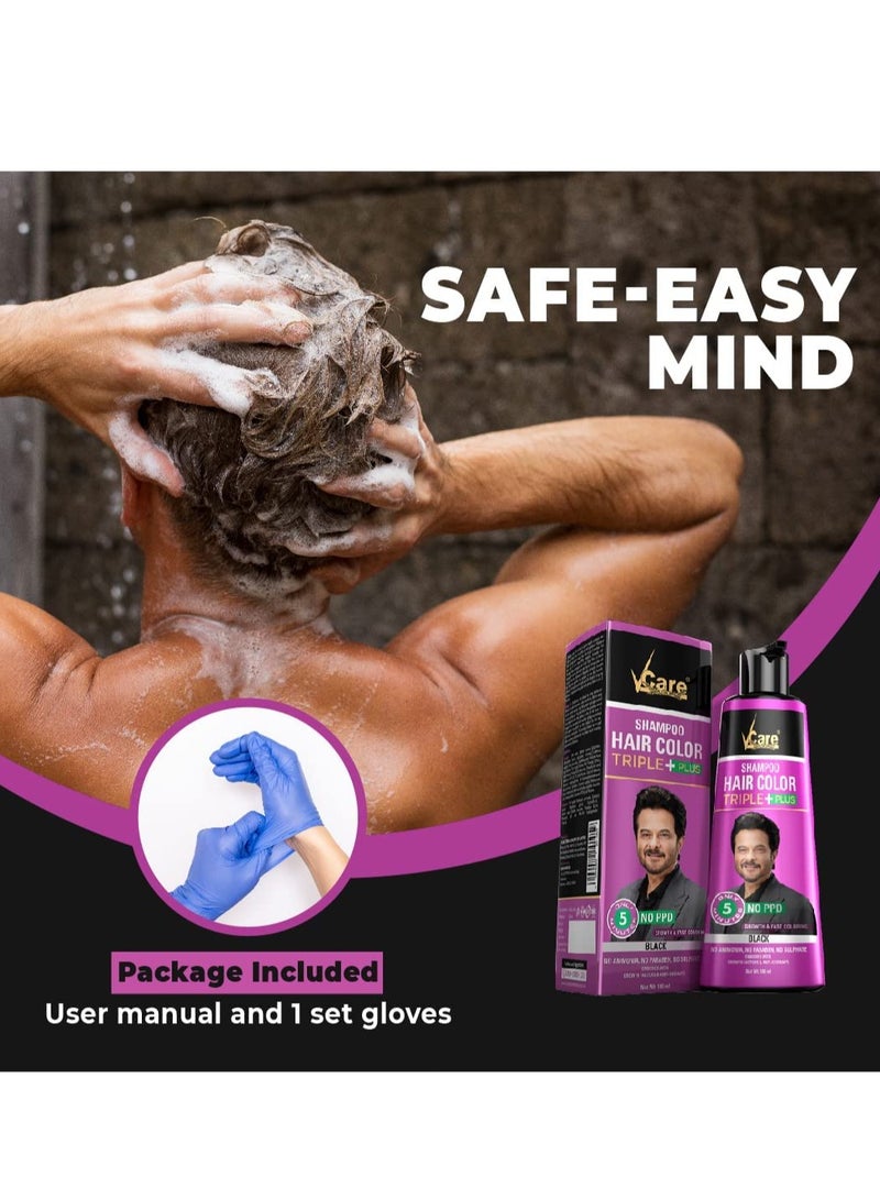 في كير شامبو لون الشعر من في كير، 180 مل، قطعتين باللون الأسود - Image 2