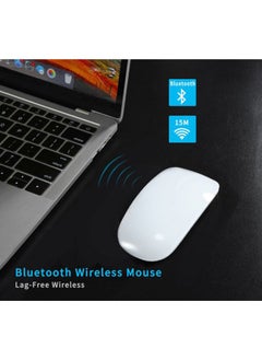NIBEMINENT Bluetooth Mouse For Apple MacBook Air/Pro White  - Image 2
