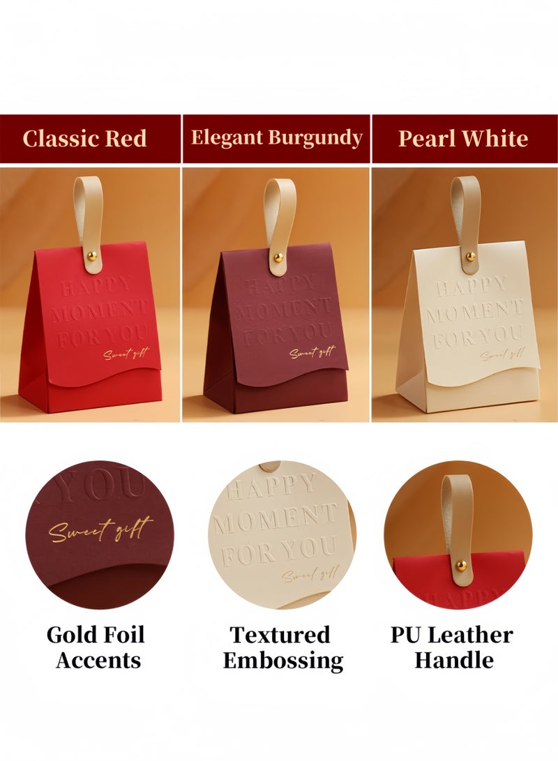 Harse 10Pcs Mini Candy Gift Boxes with Handle – Wedding Favor Bags, Small Treat Boxes for Party, Baby Shower, and Special Occasions - Image 3