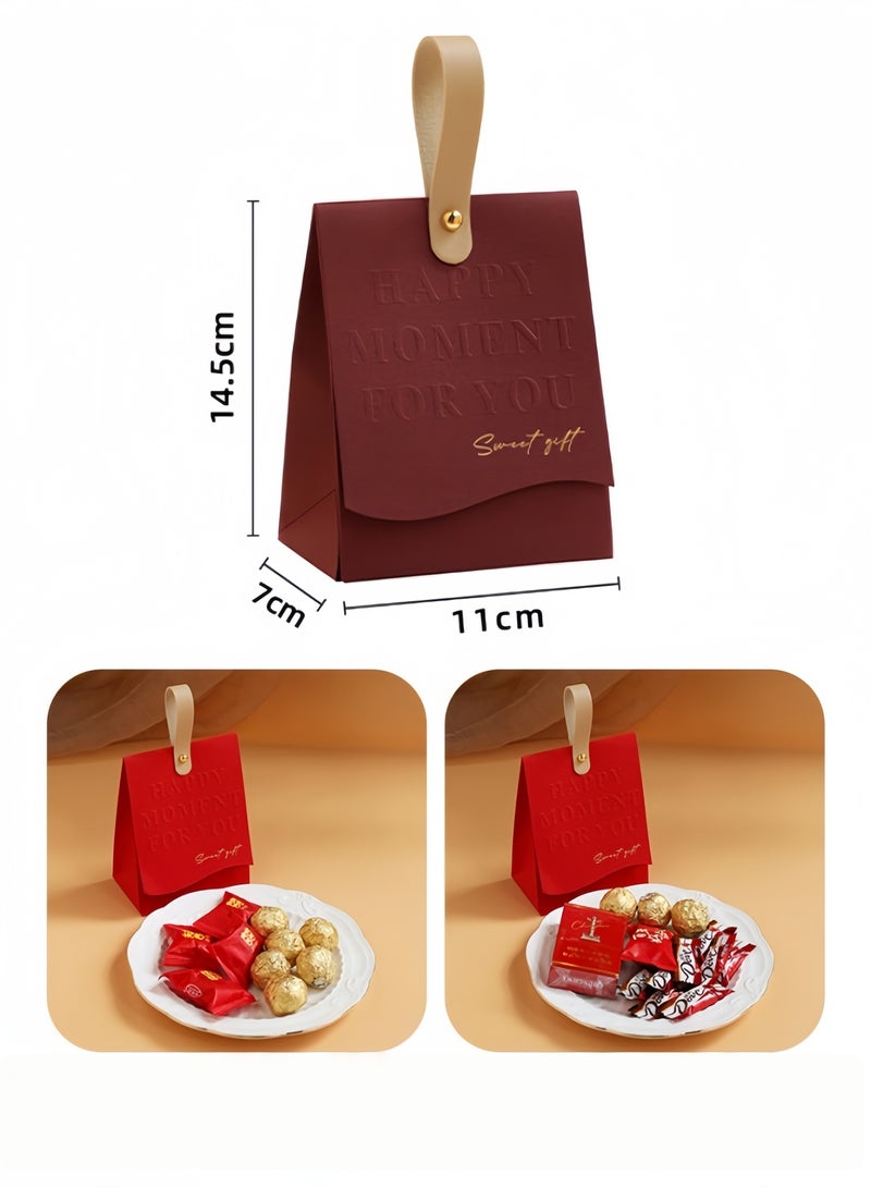 Harse 10Pcs Mini Candy Gift Boxes with Handle – Wedding Favor Bags, Small Treat Boxes for Party, Baby Shower, and Special Occasions - Image 5