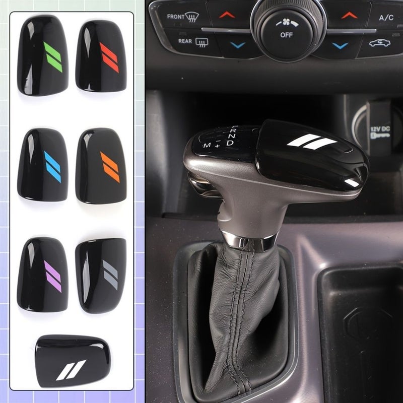 Gear Knob Cover Trim Light Blue For Dodge Challenger 2015 And Above Durango 2018 And Above Charger 2015 And Above - Image 2