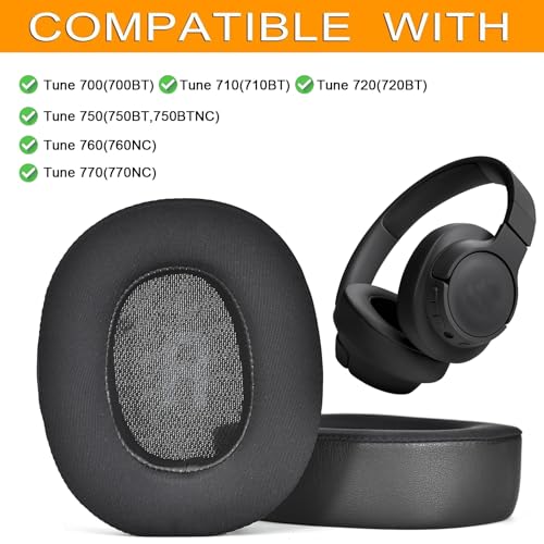 defean Cooling Gel Ear Pads Replacement Cushions Compatible with JBL Tune 700(700BT)/710(710BT)/720(720BT)/750(750BT,750BTNC)/760(760NC)/770(770NC) Headphones,High-Density Noise Isolation Foam - Image 2
