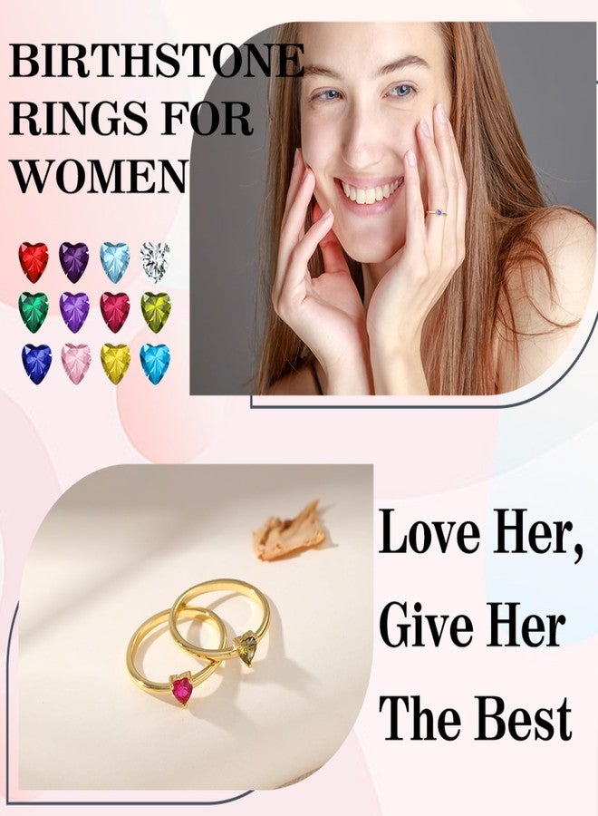 Btysun Gold Rings for Women - August Birthday Peridot Birthstone Jewelry - Adjustable Anniversary Wedding Gifts for Wife, Mom, Her - Image 2