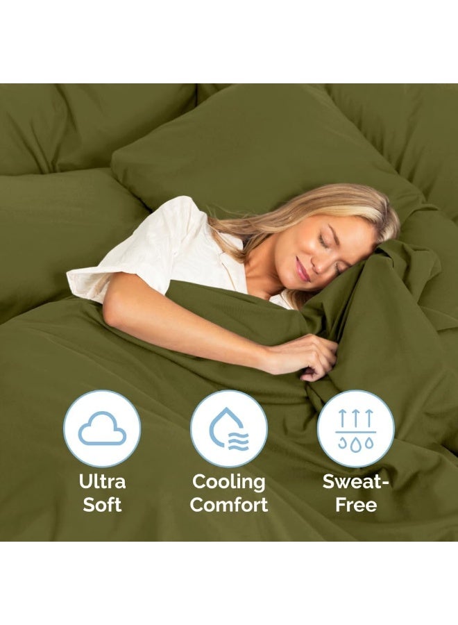 CGK Unlimited Twin 4 Piece Sheet Set - Breathable & Cooling Bed Sheets - Hotel Luxury Bed Sheets for Women, Men, Kids & Teens - Bedding w/ Deep Pockets & Easy Fit - Soft & Wrinkle Free - Twin Sage Green Sheets - Image 4