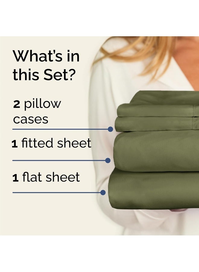 CGK Unlimited Twin 4 Piece Sheet Set - Breathable & Cooling Bed Sheets - Hotel Luxury Bed Sheets for Women, Men, Kids & Teens - Bedding w/ Deep Pockets & Easy Fit - Soft & Wrinkle Free - Twin Sage Green Sheets - Image 2