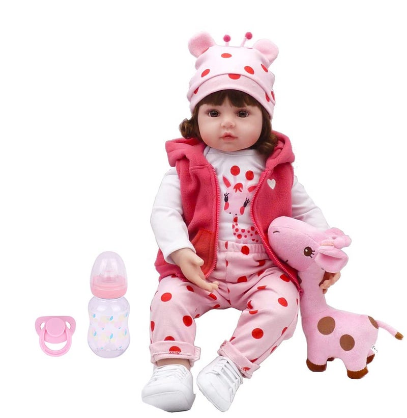 CHAREX Reborn Baby Dolls Toddler - Realistic Reborn Girl 18 inch Doll Weighted Lifelike with Soft Silicone Body Gift Set for Children Age 3+ - Image 2