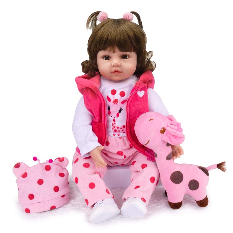 CHAREX Reborn Baby Dolls Toddler - Realistic Reborn Girl 18 inch Doll Weighted Lifelike with Soft Silicone Body Gift Set for Children Age 3+ - Image 1