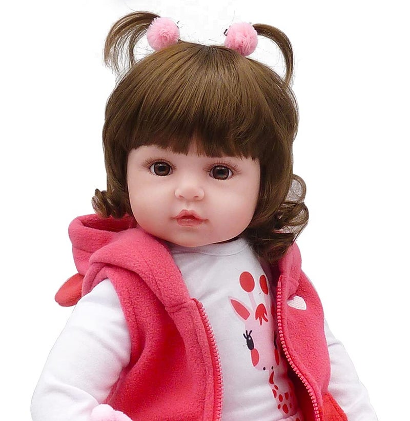 CHAREX Reborn Baby Dolls Toddler - Realistic Reborn Girl 18 inch Doll Weighted Lifelike with Soft Silicone Body Gift Set for Children Age 3+ - Image 3