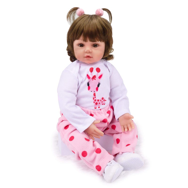 CHAREX Reborn Baby Dolls Toddler - Realistic Reborn Girl 18 inch Doll Weighted Lifelike with Soft Silicone Body Gift Set for Children Age 3+ - Image 4