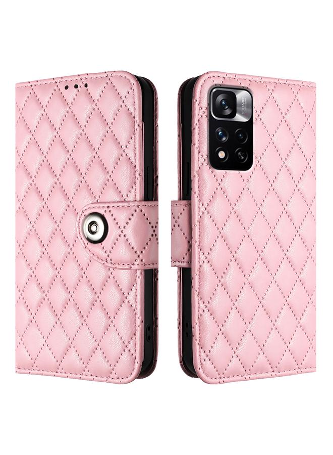S-TOP Case For Redmi Note 11 Pro+ 5G EU Rhombic Texture Flip Leather Phone Case with Lanyard - Image 2