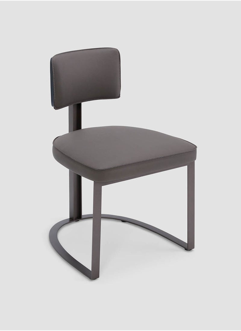 AL HUZAIFA FURNITURE Listrado Dining Chair, Upholstered In Faux Leather With Stainless Steel Legs  - Image 2
