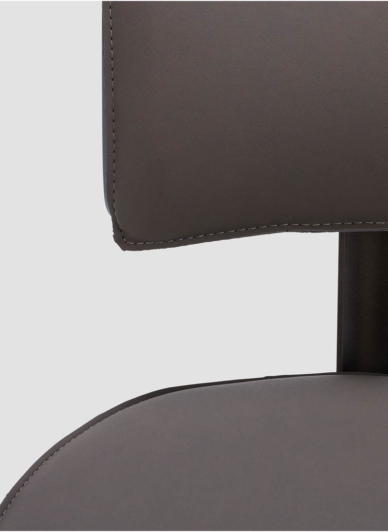 AL HUZAIFA FURNITURE Listrado Dining Chair, Upholstered In Faux Leather With Stainless Steel Legs  - Image 3