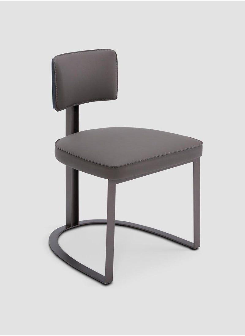 AL HUZAIFA FURNITURE Listrado Dining Chair, Upholstered In Faux Leather With Stainless Steel Legs  - Image 5
