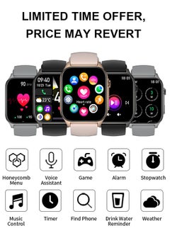 WAPIK Korean Brand X5S Smart Watch,Business Smartwatch,Waterproof Fitness Watch, Bluetooth Calling,Smart watch for Men, Zinc Alloy Vacuum Plating, Heart Rate Monitoring,Smart watch for women Gold  - Image 3