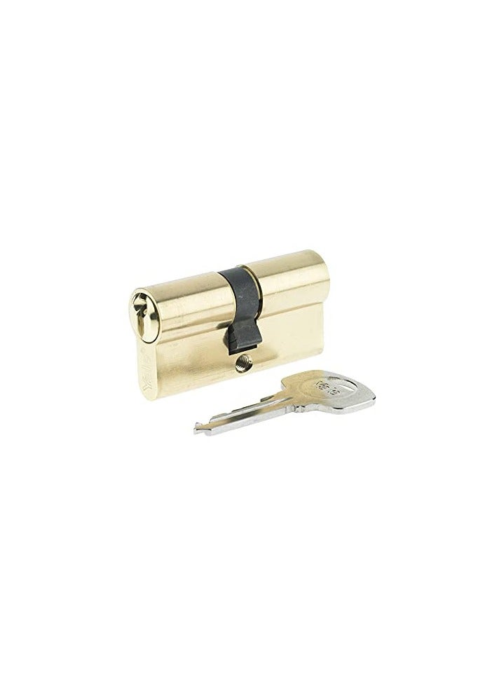 Yale 1000 Series Double Euro Profile Cylinder 30mm Polished Brass 10‑1002‑3030‑00‑02‑01 (60mm) - Image 1